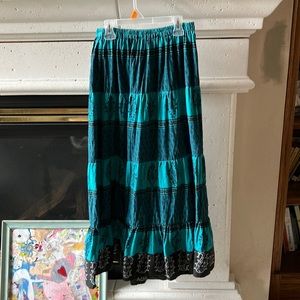 Boho maxi tiered skirt
